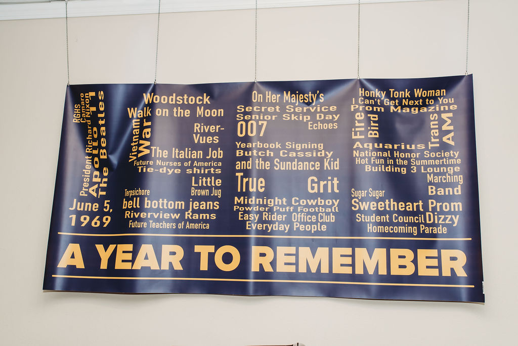 1969   A YEAR TO REMEMBER - Banner  designed and created by Dorothy Fey