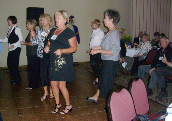 Karen Clubb, Joan Beach, Susan Meyers, Runa Caquelard on the Dance Floor