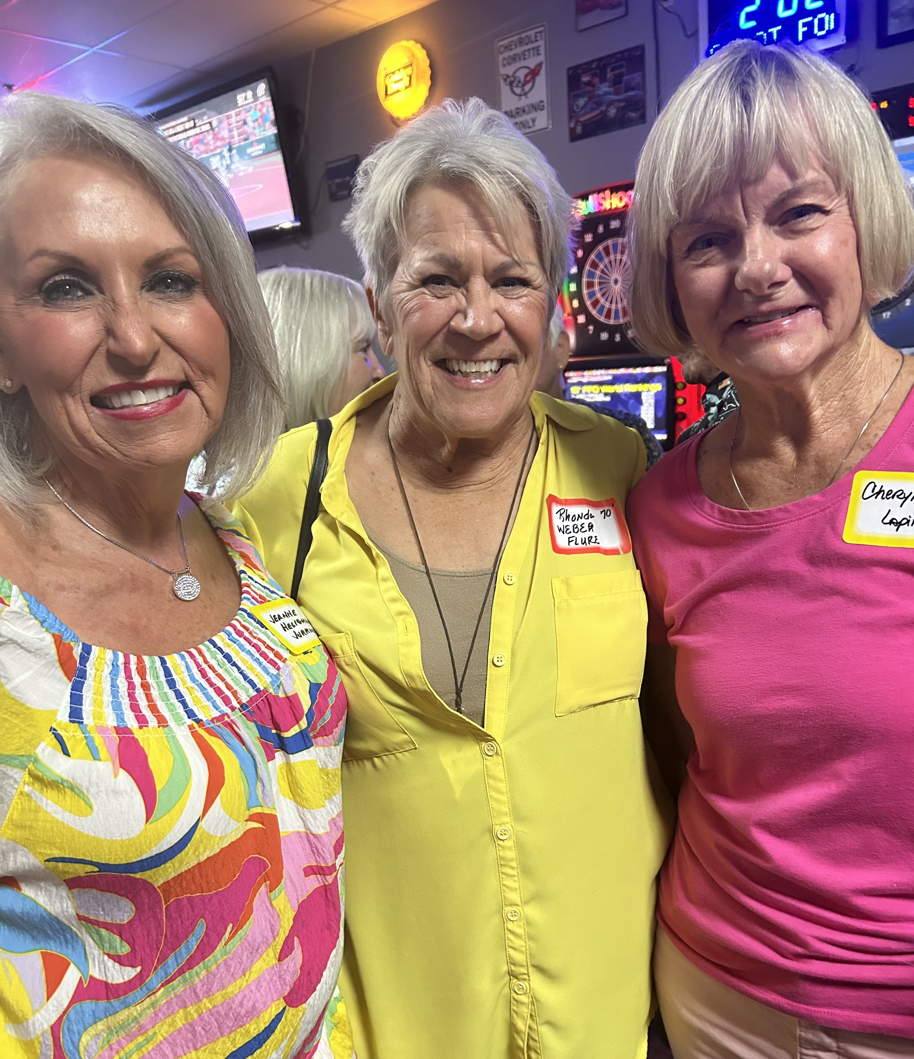 Jean Heligman Jurkins (RGHS 1970), Rhonda Weber Flure (RGHS 1970) and Cheryl Niebur Lapinski