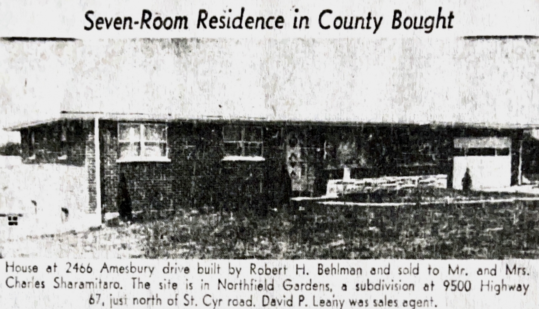 Northfield Gardens Promotional Ad. St.Louis Post-Dispatch, July 1, 1956.