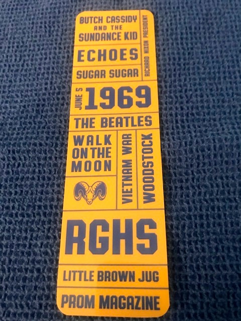 PARTY FAVOR: 1969 Commemorative Bookmark by Dorothy Fey