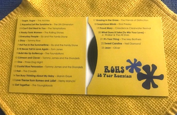 PARTY FAVOR: Sounds of '69 Commemorative CD produced by Dorothy Fey