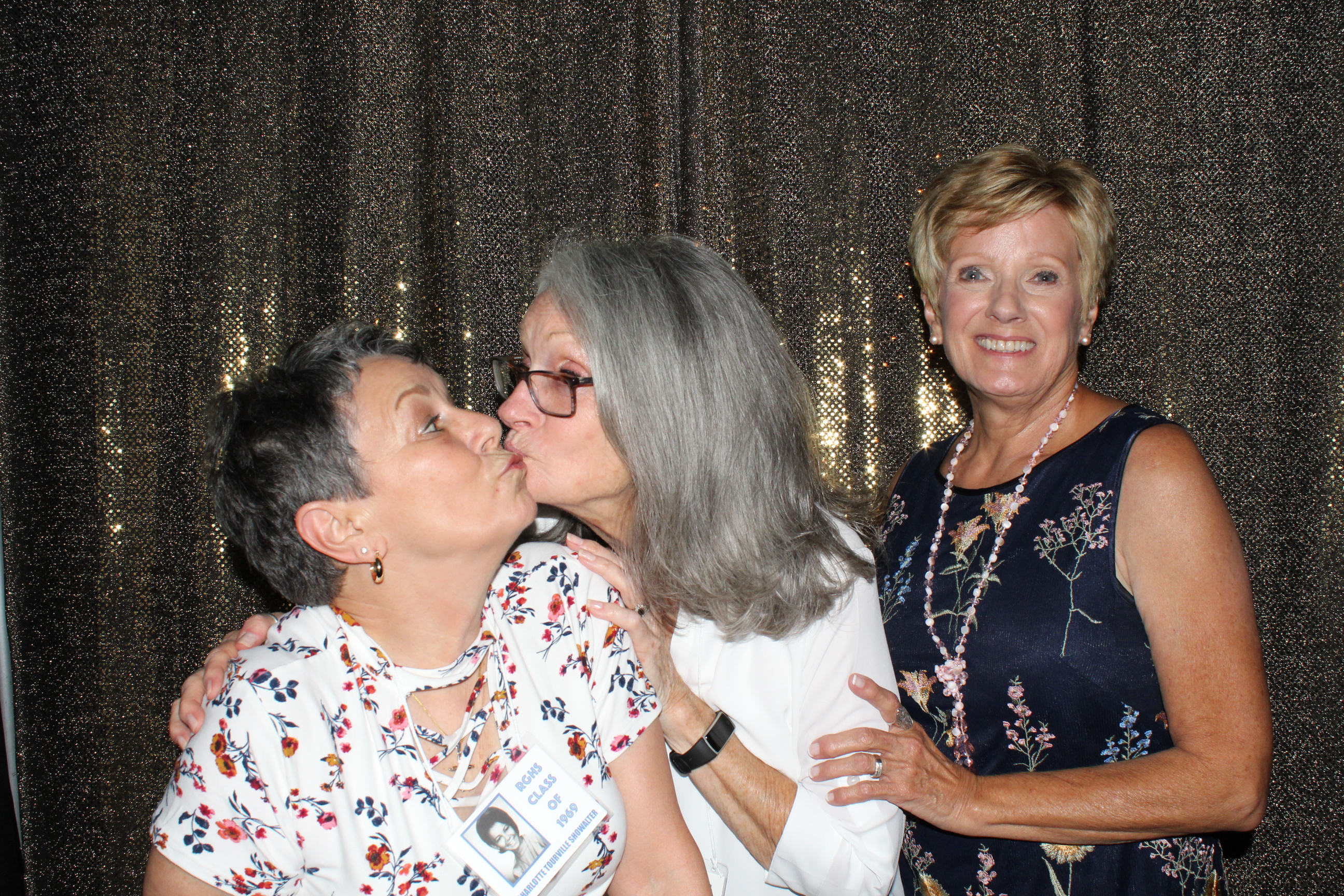 PHOTO BOOTH: Charlotte Tourville, Mary Jo Garrett and Sandy Parkerson Coleman (RGHS 1968)