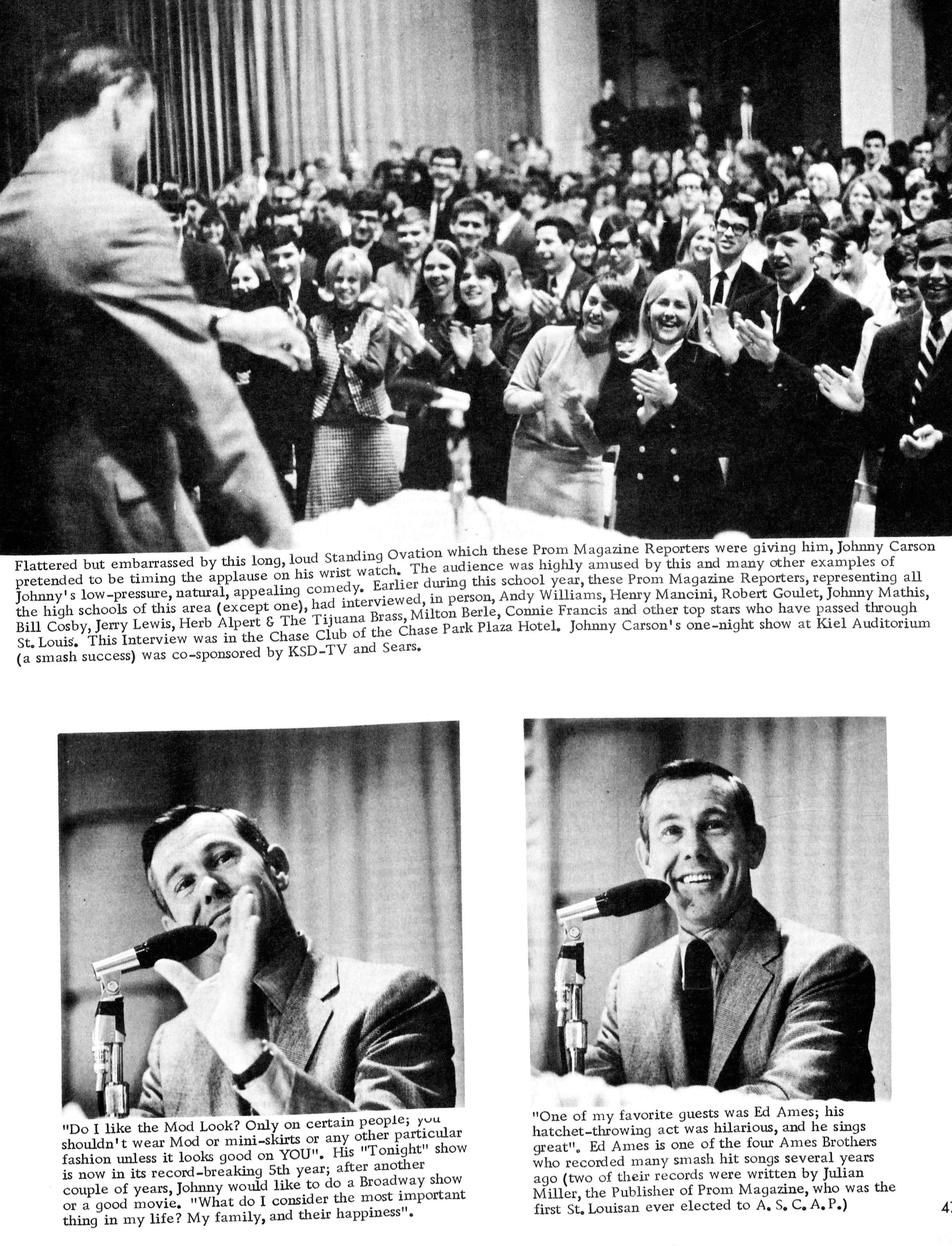 Johnny Carson Interview: PROM MAGAZINE APRIL 1967