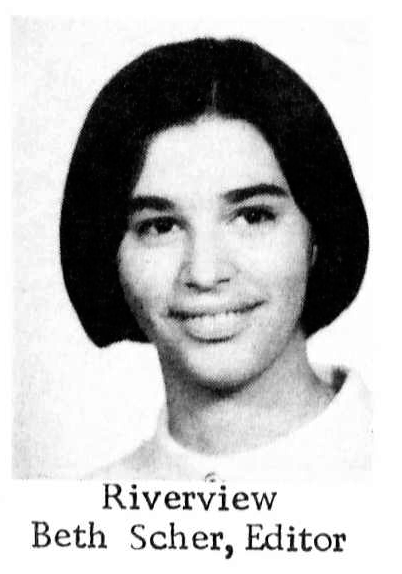Beth Scher, RGHS River-Vues Newspaper Editor. PROM MAGAZINE MAY 1968