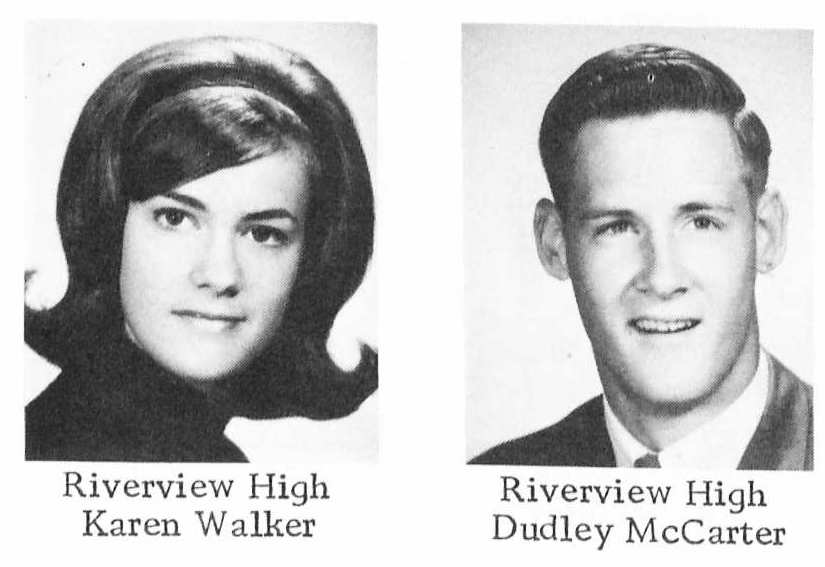 Karen Walker and Dudley McCarter: RGHS Prom Magazine Reporters, 1967-68; PROM MAGAZINE OCTOBER 1967
