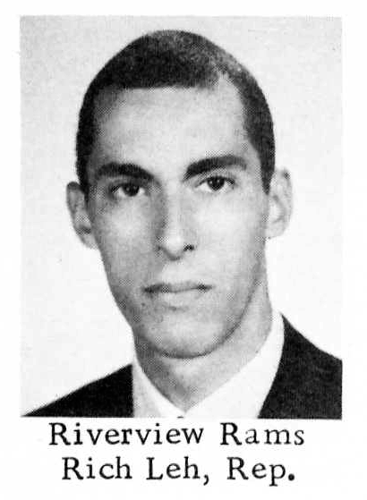 RIVERVIEW RAMS BASKETBALL REPRESENTATIVE: RGHS SENIOR Rich Leh; PROM MAGAZINE FEBRUARY 1969 