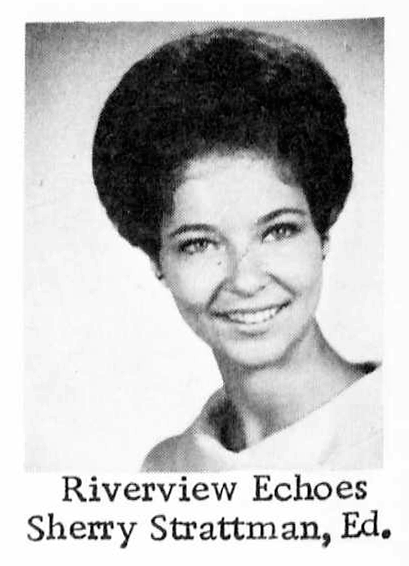 Sherry Strattman, RGHS Echoes Yearbook Editor.  PROM MAGAZINE MARCH 1969 featured Yearbook Editors.