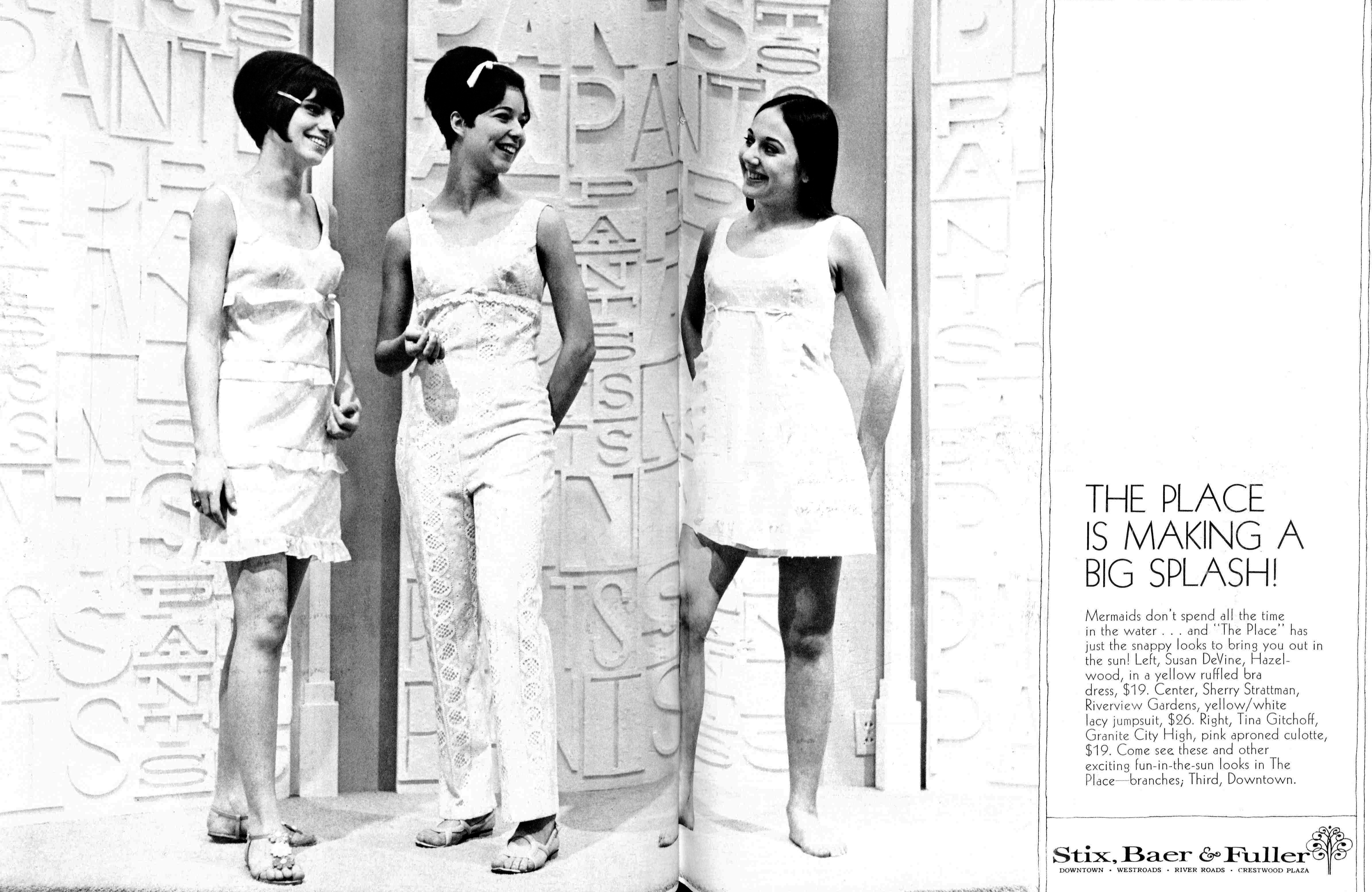 RGHS SENIOR Sherry Strattman is featured in a Stix, Baer & Fuller ad in PROM MAGAZINE APRIL 1969.