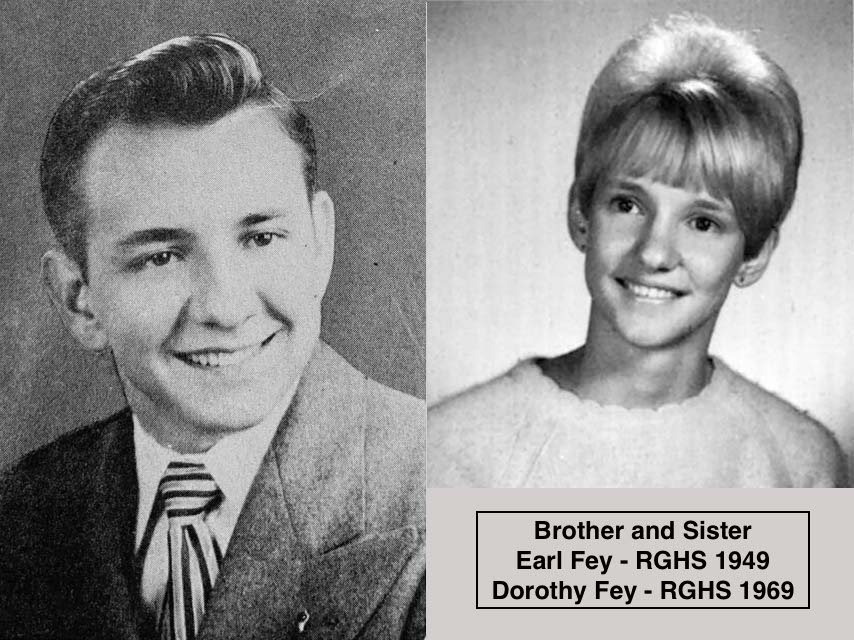 Brother and Sister: Earl Fey (RGHS 1949) and Dorothy Fey (RGHS 1969)