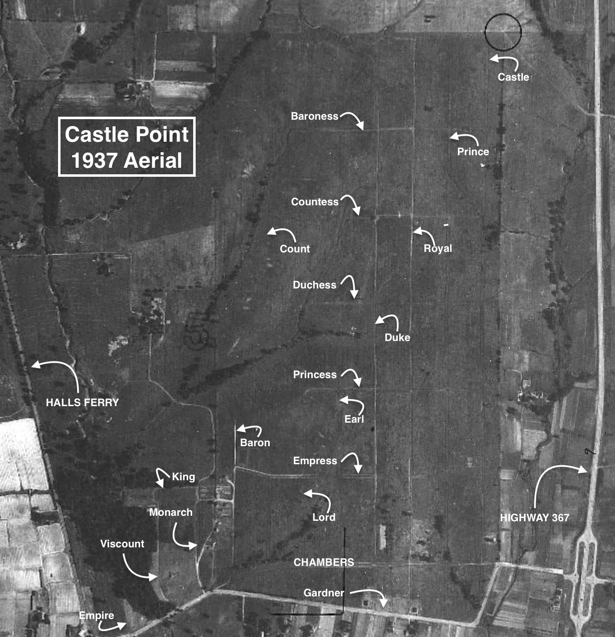 CASTLE POINT 1937 AERIAL