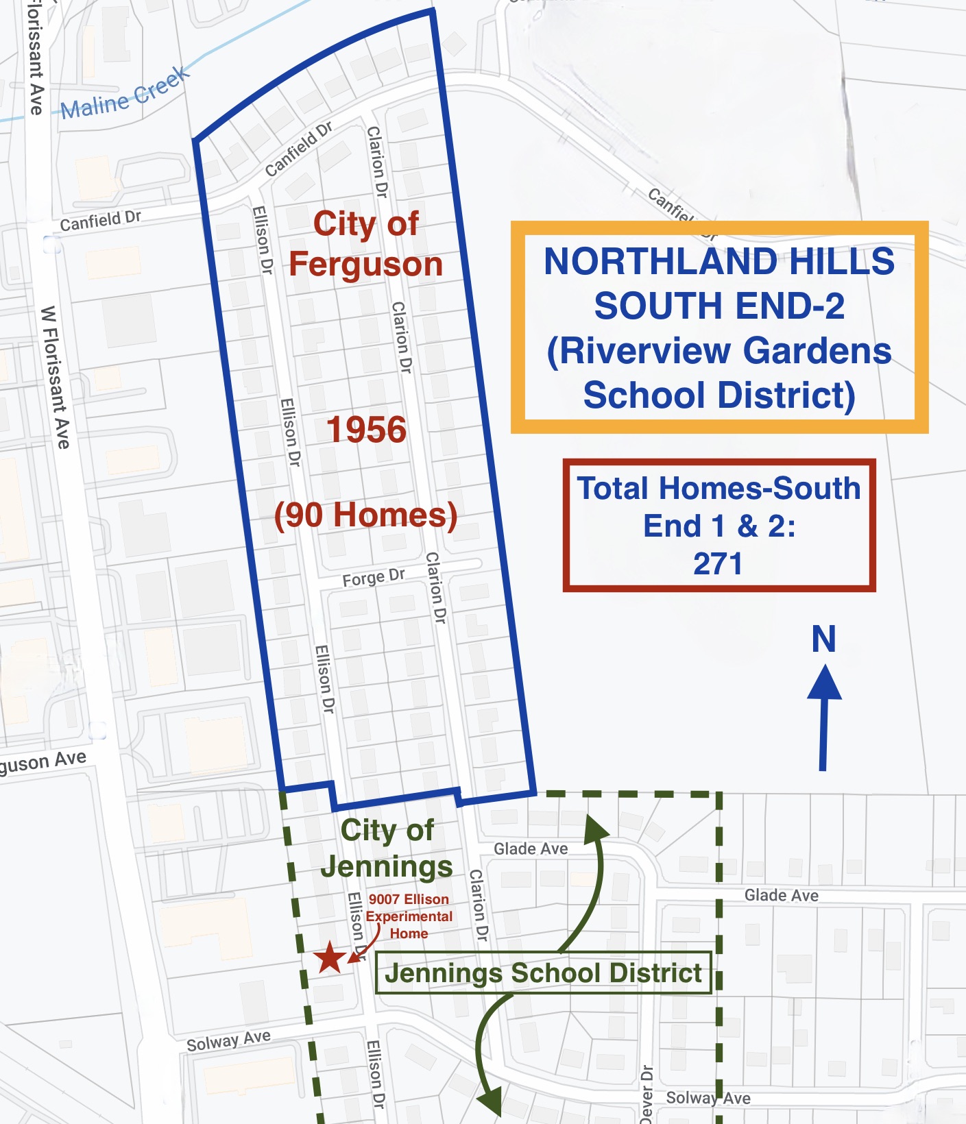 NORTHLAND HILLS SOUTH END 2 SUBDIVISION MAP
