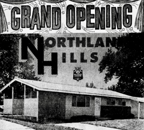 Northland Hills Grand Opening by Vatterott promotional ad. St. Louis Globe Democrat, June 26, 1960. 