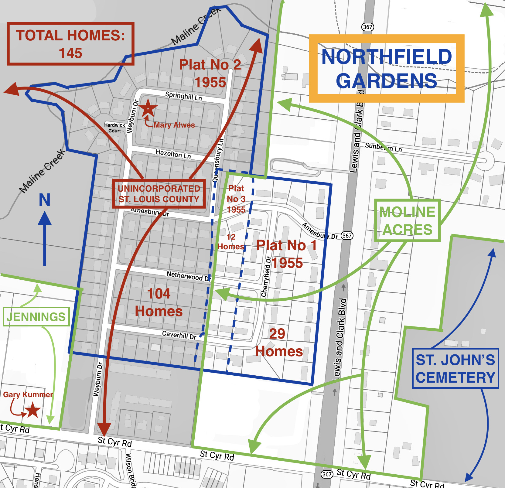 RIVERVIEW GARDENS SCHOOL DISTRICT: NORTHFIELD GARDENS SUBDIVISION MAP