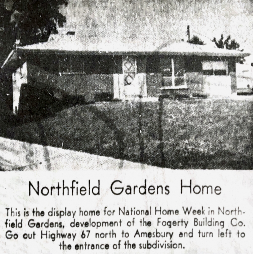 Northfield Gardens Promotional Ad. St.Louis Post-Dispatch, September 20, 1959.