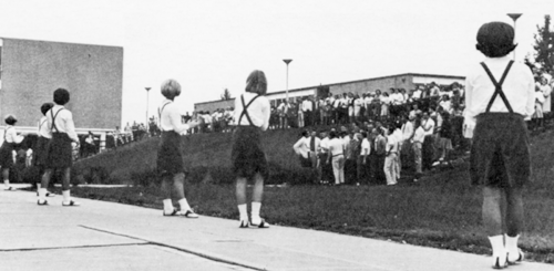 Football Pep Rally - Fall of 1964: ECHOES 1965
